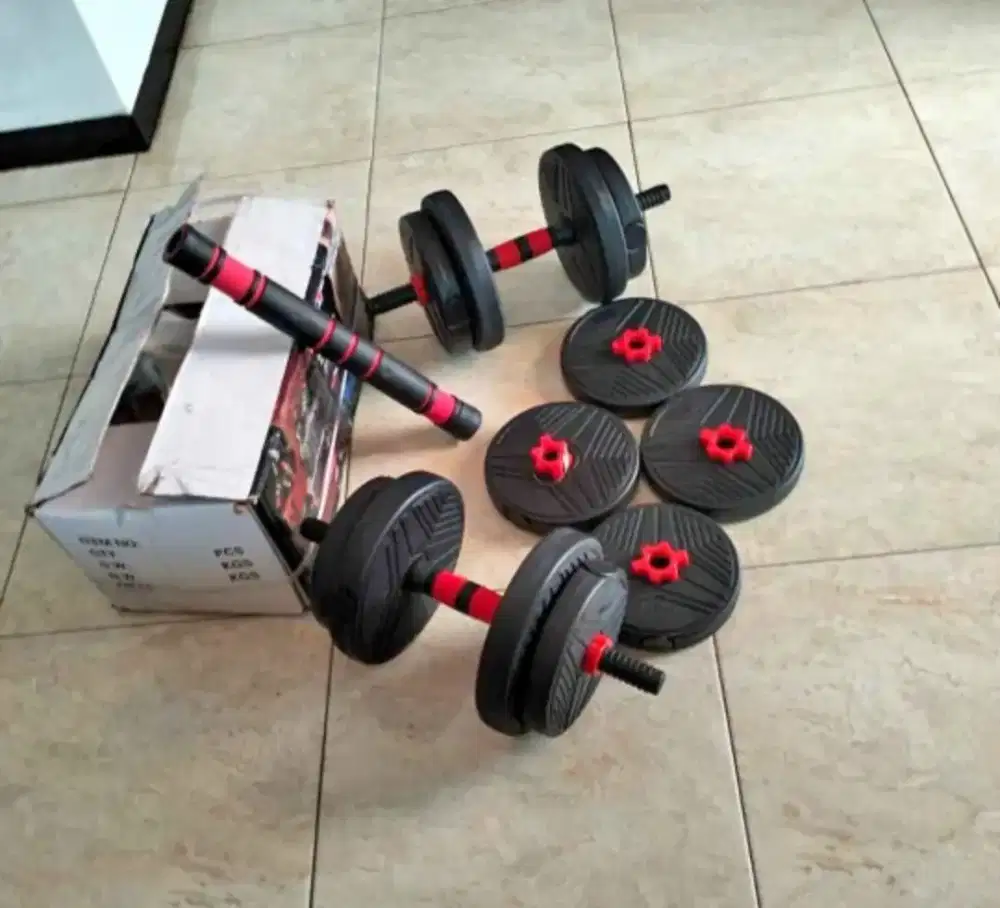 BARU DUMBELL SET PVC 20 KG ALAT FITNESS