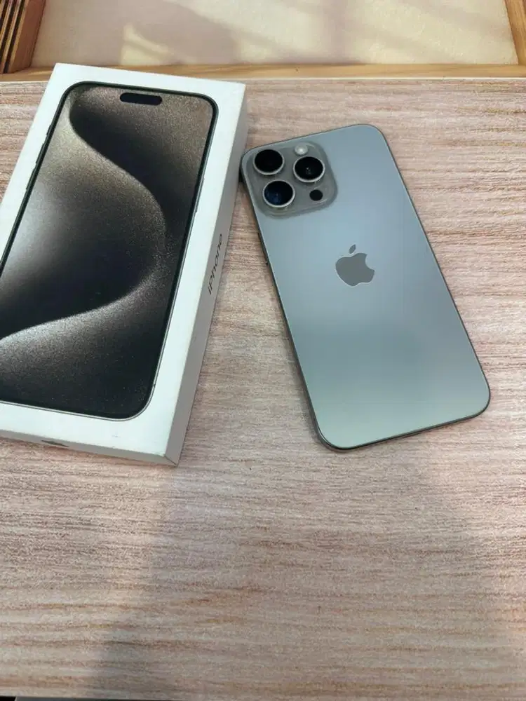 iPhone 15 Pro Max 256GB Natural T Ex iBox BH 88% Lengkap