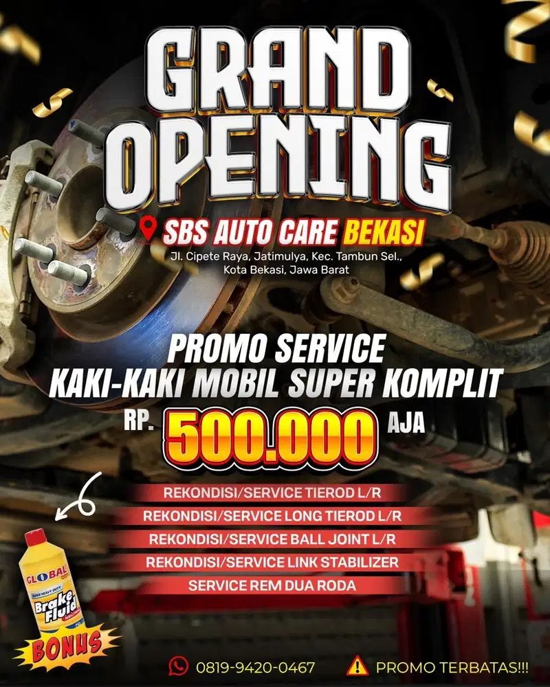 Promo Service kaki komplit