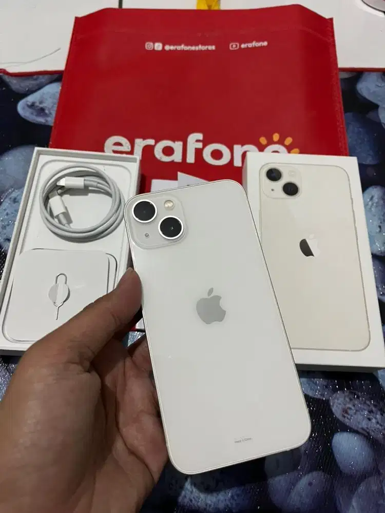 Iphone 13 IBOX starlight 128 gb 99% super mulus baru sebulanan