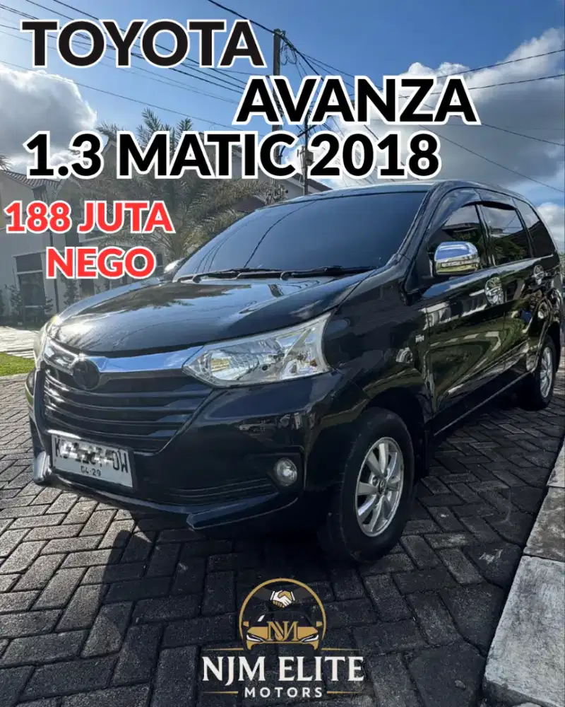 Toyota Avanza 1.3 Matic 2018 – Terawat, Siap Pakai | 188 Juta Nego