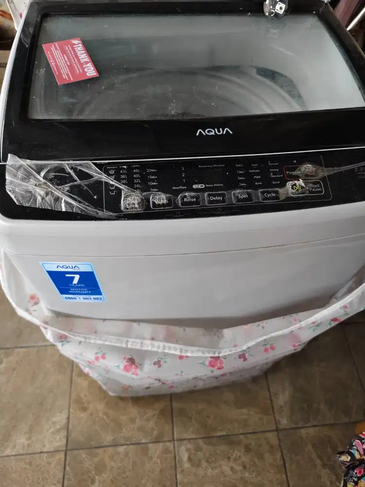 Mesin cuci merk Aqua 1 tabung. Kapasitas 7kg