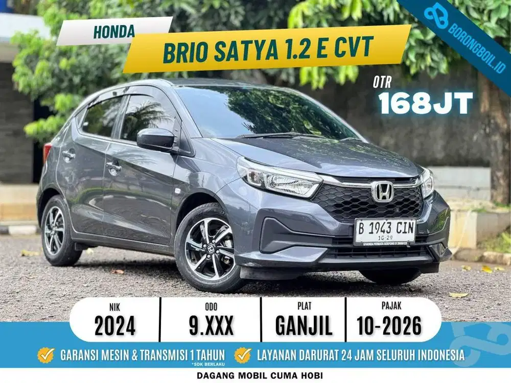 KM 9RB HONDA BRIO SATYA 1.2 E CVT 2024 LIKE NEW