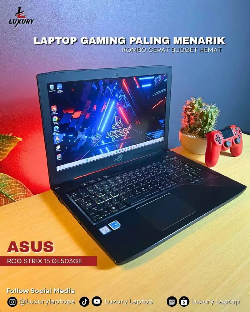 LAPTOP GAMING ASUS ROG STRIX 15 GL503GE CORE I7JUAL MURAH RAM SSD BU
