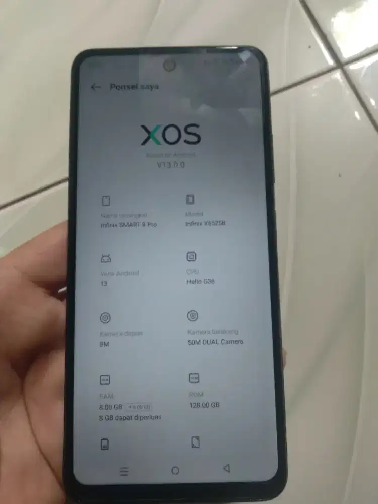 Infinix Smart 8pro ram 8/128 fulset ori