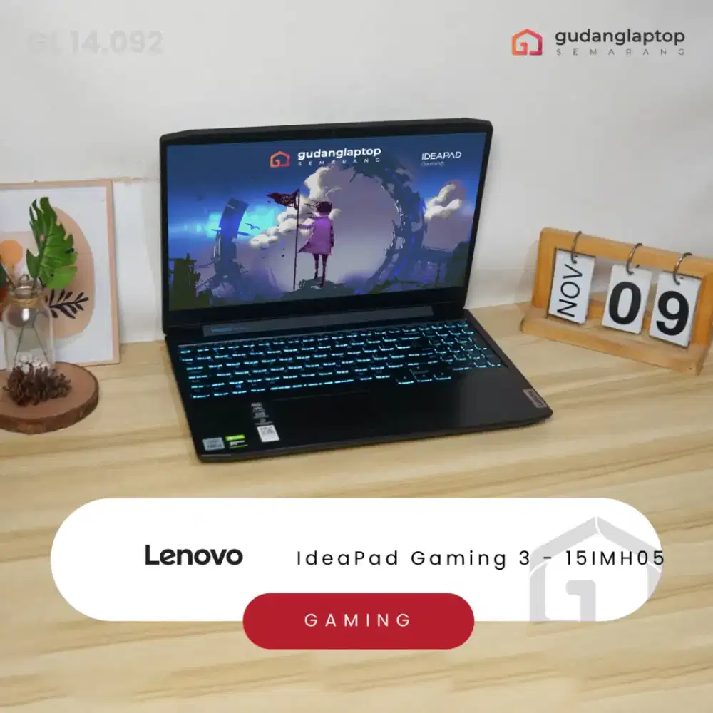 LENOVO IdeaPad Gaming 3
INTEL Core i5 - 10300H 16GB/512GB GTX1650Ti