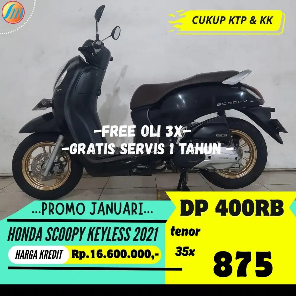 DP CUKUP 400RB ANGSURAN SANGAT RINGAN HONDA SCOOPY KEYLESS 2021 KTP KK