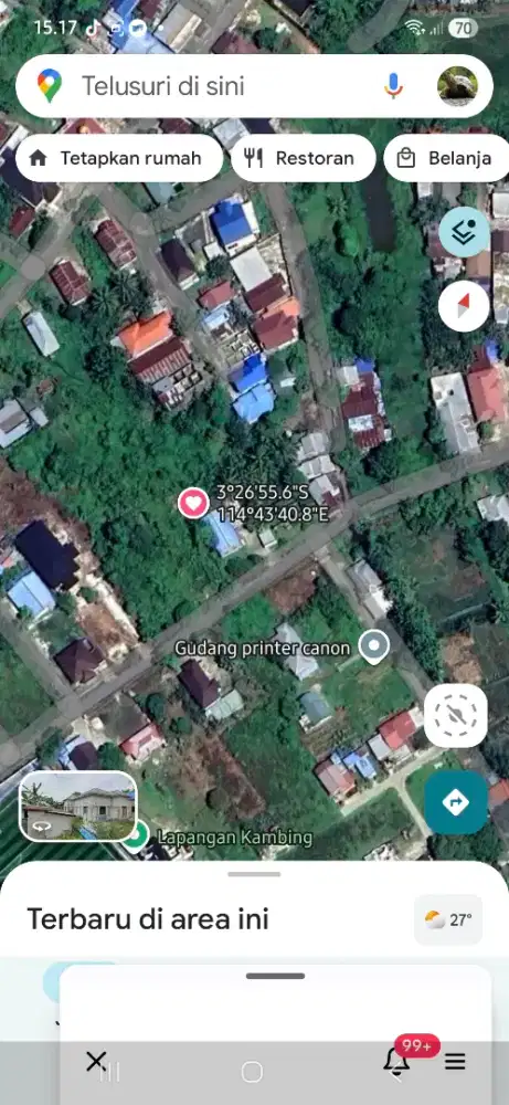 DI jual Sebidang Tanah Lokasi Banjarbaru Strategis