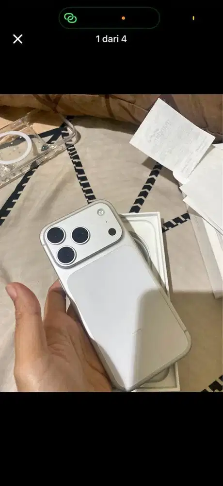 JUAL IPHONE 17 PRO SILVER 256GB FULL SET  100% MULUS PEMAKAIAN PRIBADI