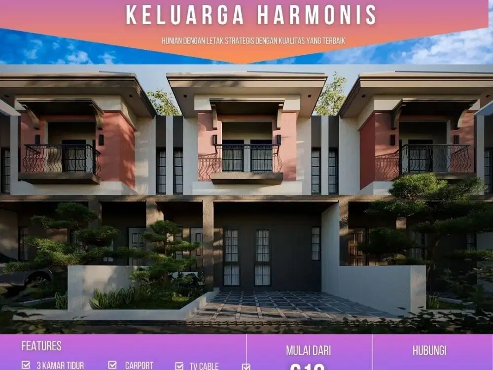 Hunian manis untuk keluarga harmonis