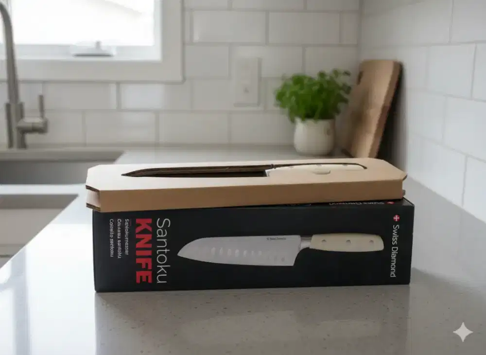 Pisau Santoku Diamond Swiss New