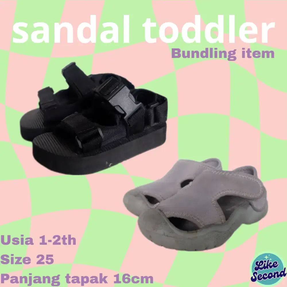 Bundling sandal anak 1-2th