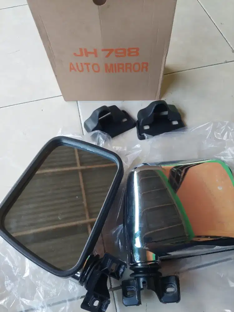 Spion mobil panther/kijang baru set dudukan dan covernya