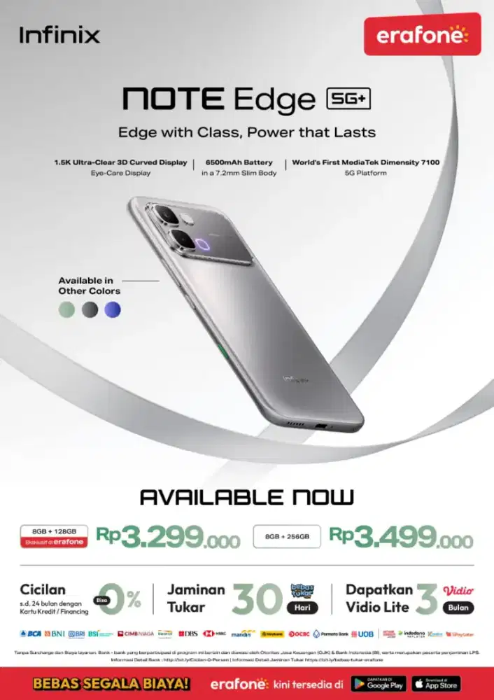 Infinix note edge 8/256