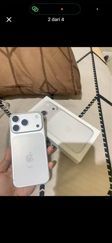 JUAL IPHONE 17 PRO SILVER 256GB FULL SET LENGKAP 100% MULUS NO LECET