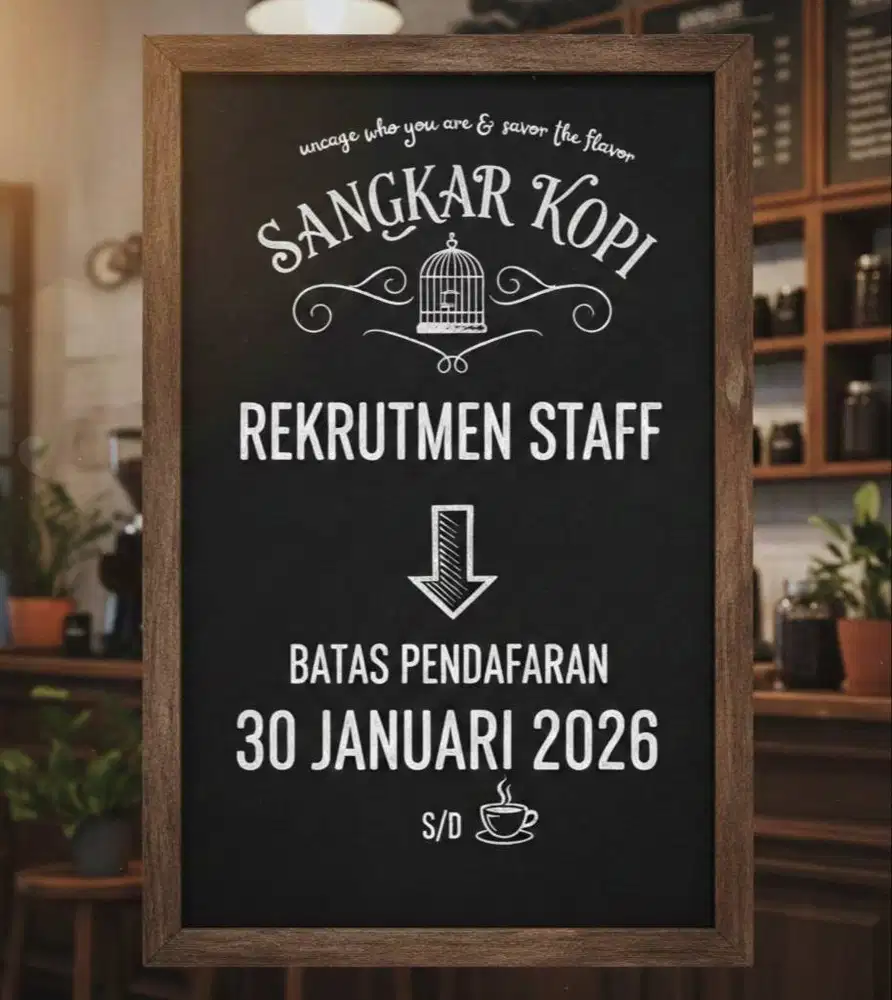 Rekrutmen Staff Sangkar Kopi