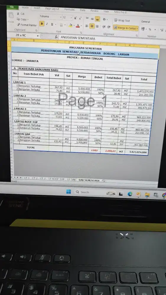 Jasa Hitung RAB Detai atau Estimasi Kasar