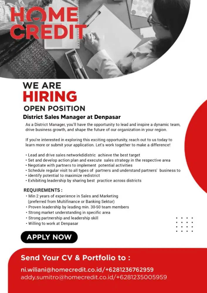 District Manager ( Sales Supervisor)