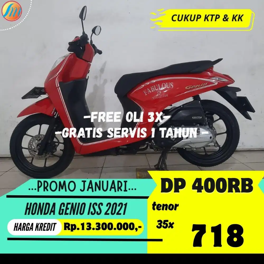 HONDA GENIO ISS 2021 KREDIT DP 400RIBU ANGSURAN SANGAT RINGAN KTP KK