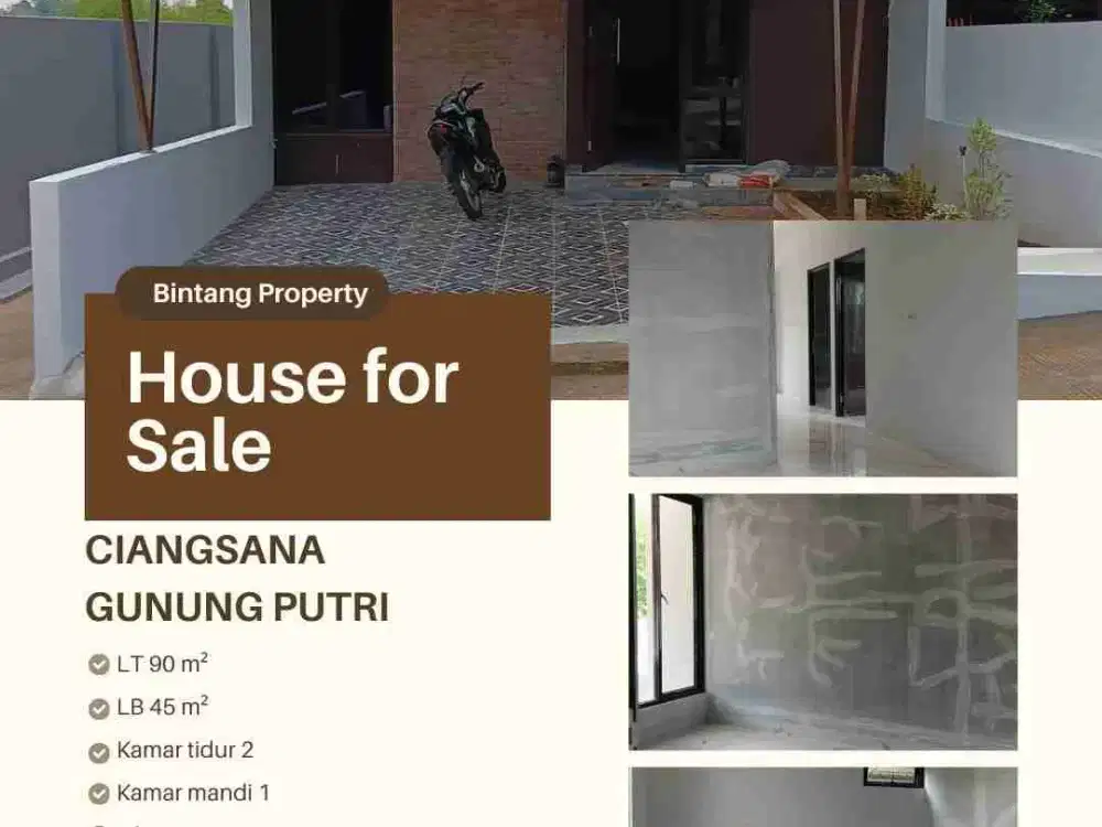 Dijual rumah baru siap huni, nyaman, strategis di Ciangsana, Bogor