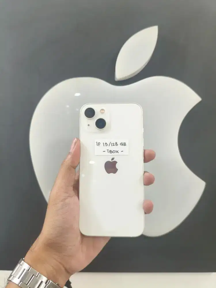 iphone 13 128gb ibox starlight,fullset ori, siap pakai