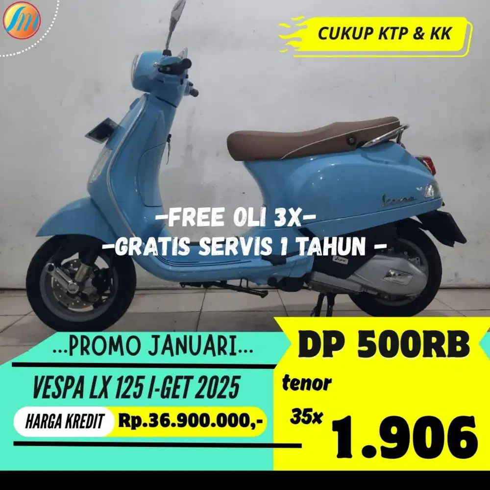 VESPA LX 125 I-GET 2025 KREDIT MURAH DP CUMA 500RIBU ANGSURAN RINGAN