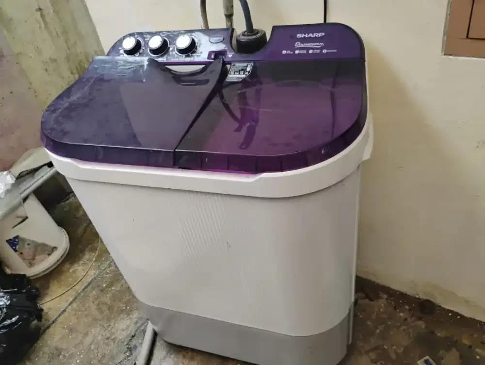 Mesin cuci sharp 10kg 2 tabung