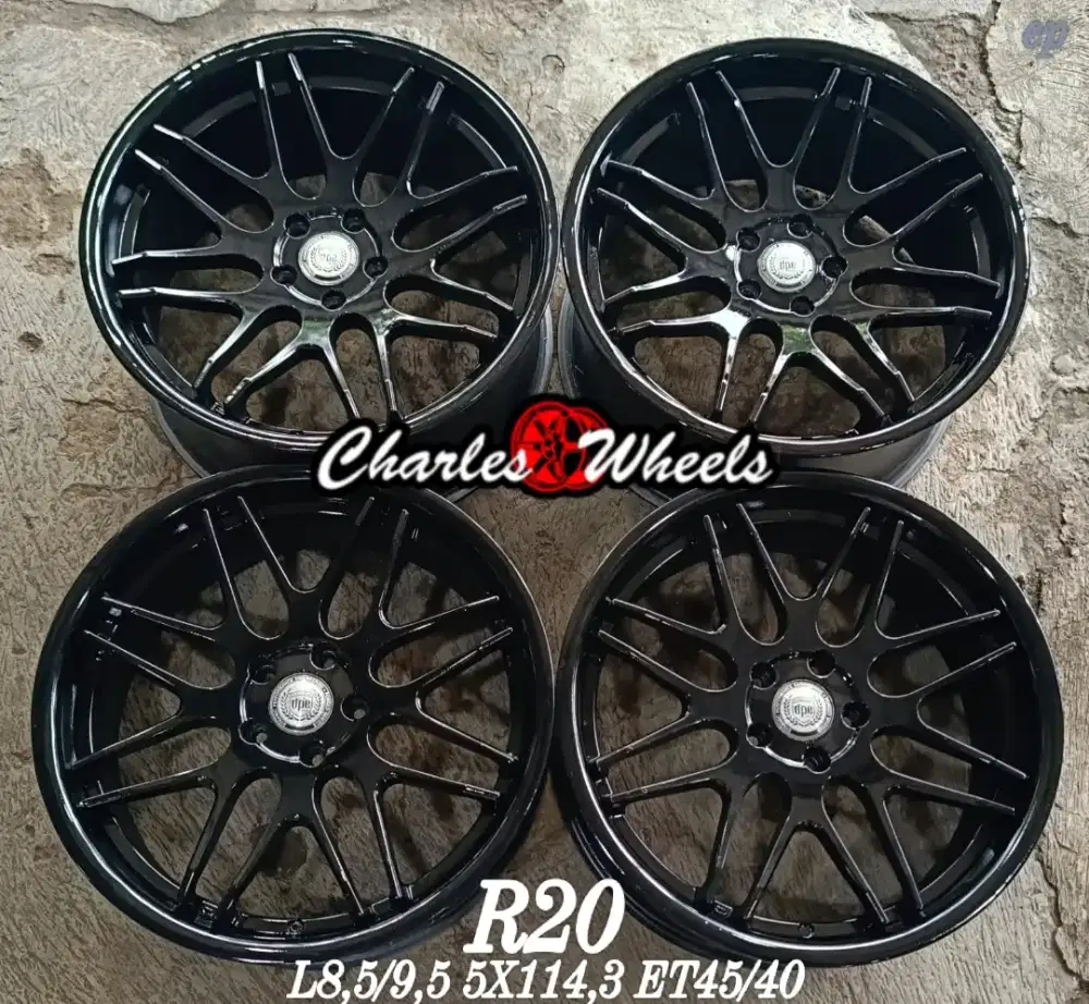 Jual velg dpe r20 5x114,3 black innova rush crv camry dll