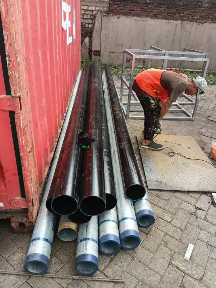 Pipa besi hitam 6 in