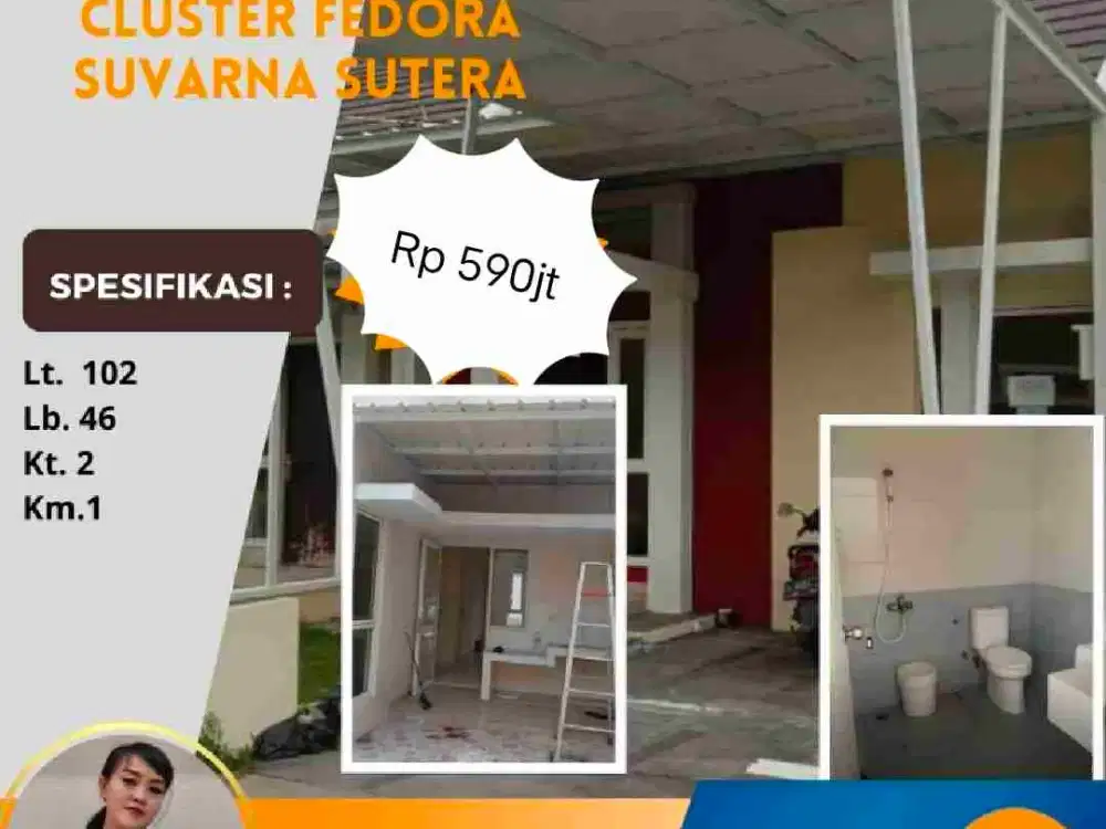 TERMURAH FEDORA 102 ADA CANOPY DEPAN BELAKANG SUVARNA CIKUPA TANGERANG