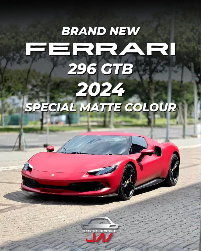 FERRARI 296 GTB – SPECIAL MATTE COLOUR
(BRAND NEW | OFF THE ROAD)