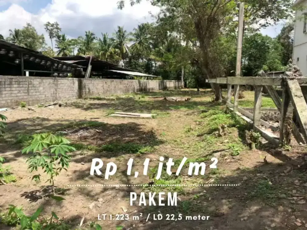 Dijual Tanah Sawah Tepi Jalan Aspal di Area Sejuk Pakem