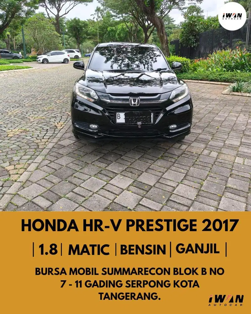 HONDA HRV PRESTIGE 1.8 BENSIN AT 2017