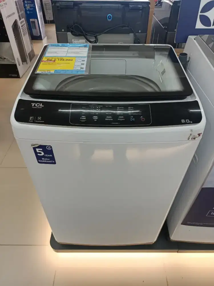 Mesin Cuci 1 Tabung TCL 8 KG Bisa Cicilan Tanpa DP Bunga 0%