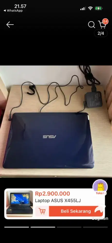 Jual cepat Laptop Asus tipe lama kondisi bagus sekali