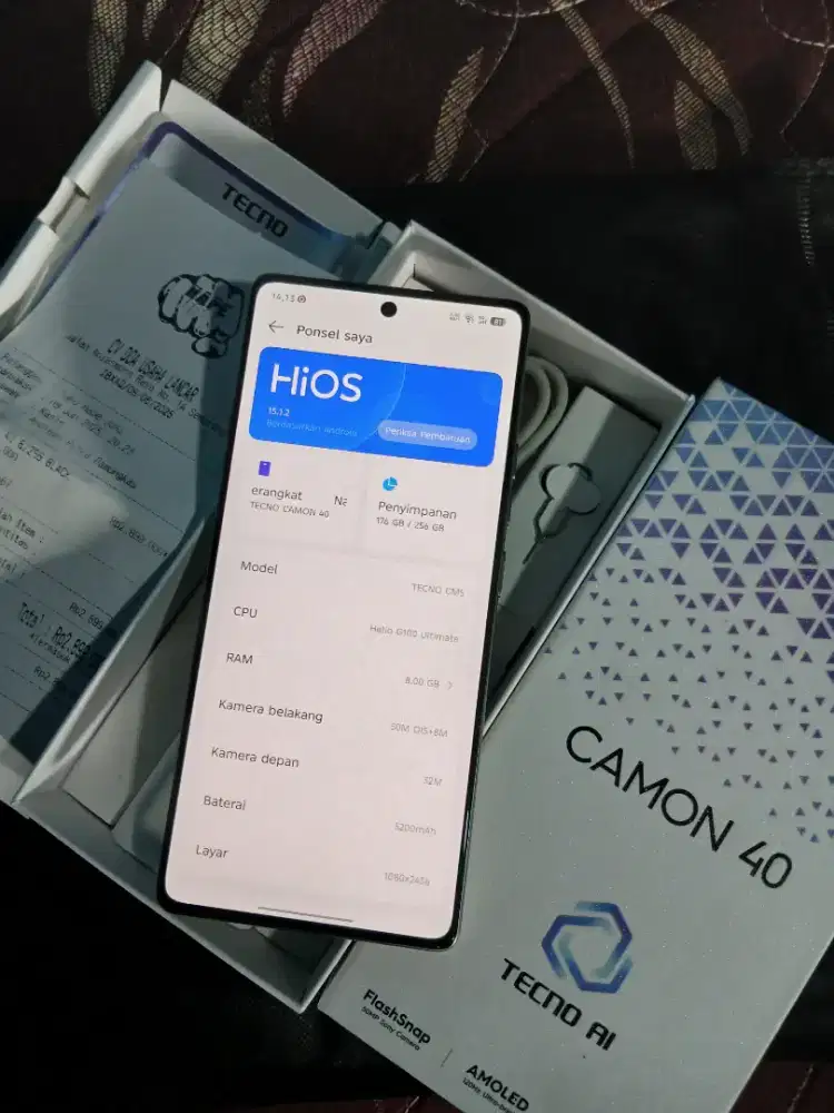 Tecno Camon 40 8/256 Sony LYT-700C Garansi Panjang