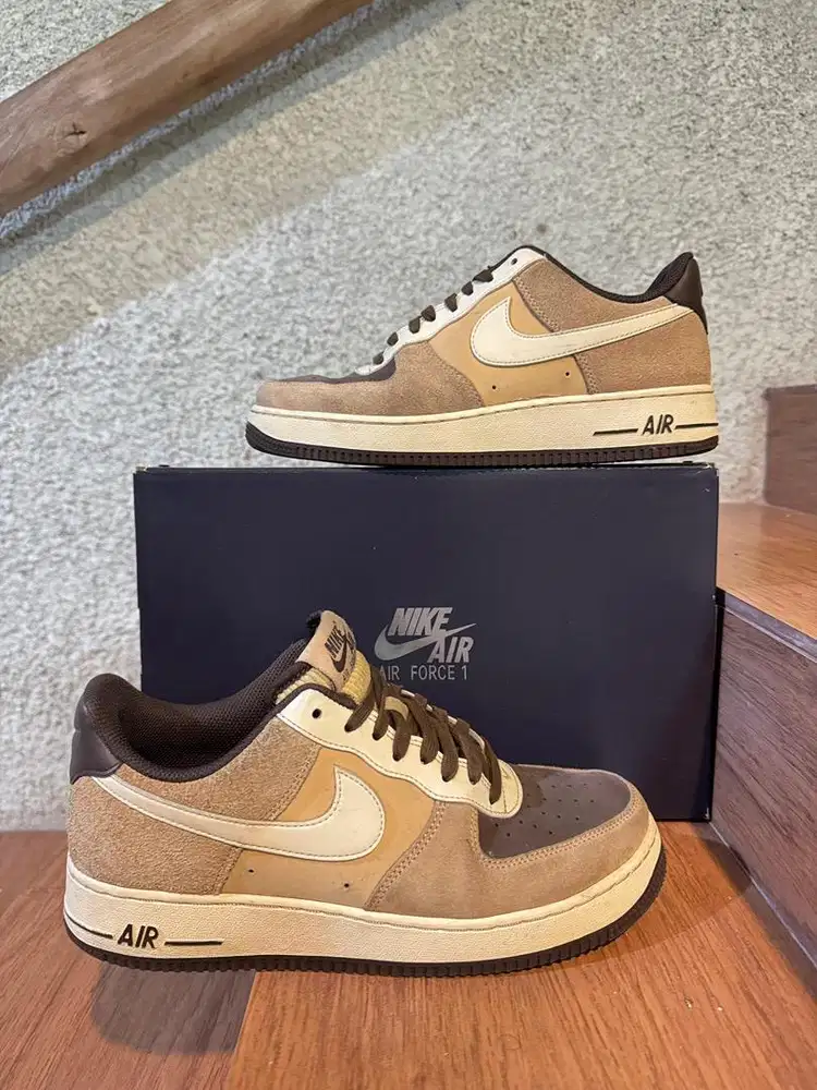Nike Air Force 1 ‘07 LV8 Coconut / Brown / Coklat original