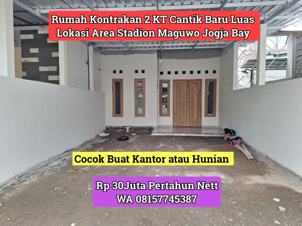 RUMAH COCOK BUAT KANTOR/HUNIAN MAGUWO STADION/JOGJA BAY 30JT NETT