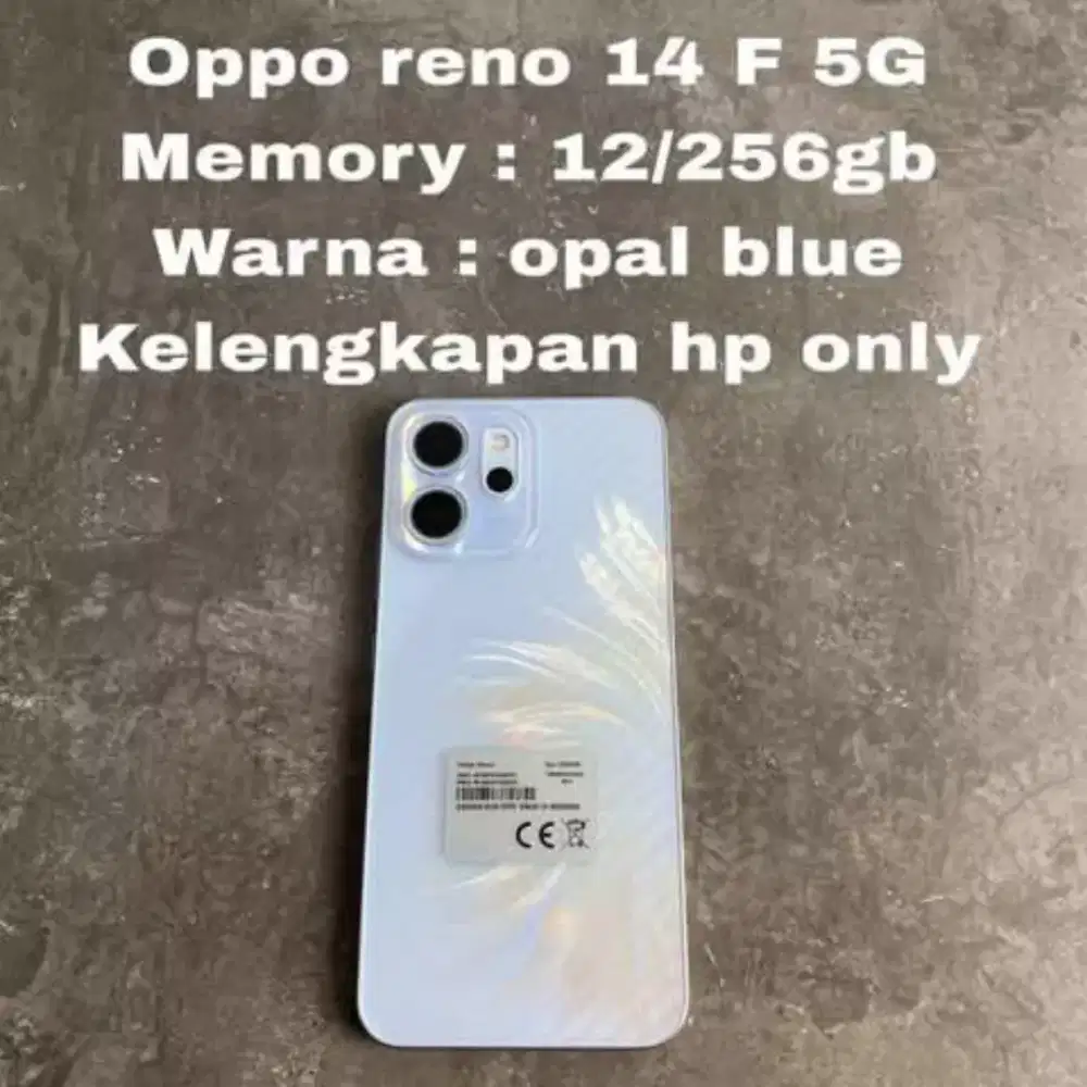 Oppo reno 14F 5G 12/256gb resmi indo