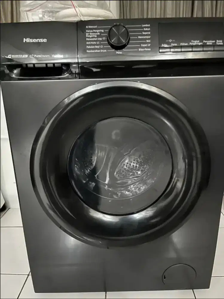 HISENSE-WD105N1-10.5KG Mesin Cuci-Wash&Dry-60'Mencucci&Keringkan-Pure