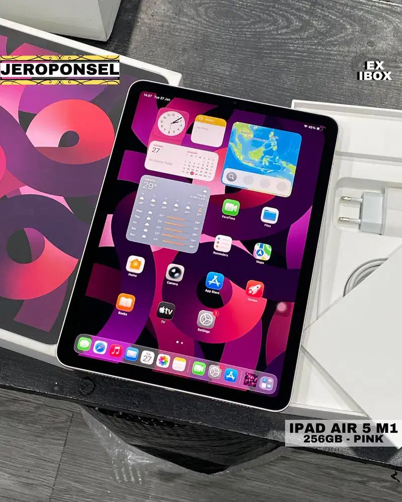 IPAD AIR 5 M1 256GB PINK EX IBOX MULUS LIKENEW FULL SET ORIGINAL