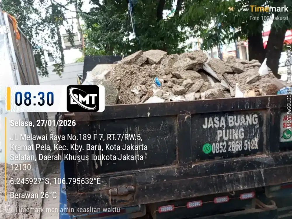 Jasa buang puing dan tanah