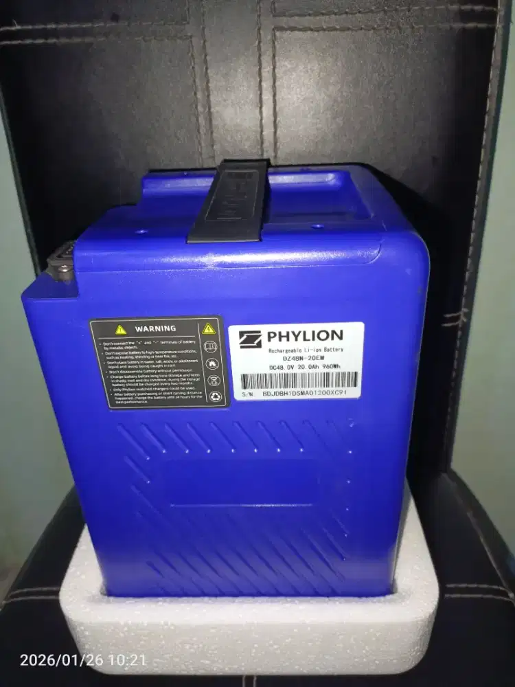 Phylion 48v 20ah - Lithium - model berdiri