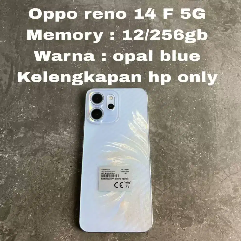 Oppo reno 14F 5G 12/256gb resmi indo