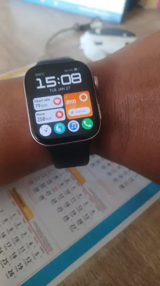 Huawei watch fit 3, mulus minus lcd 1 garis tipis aman