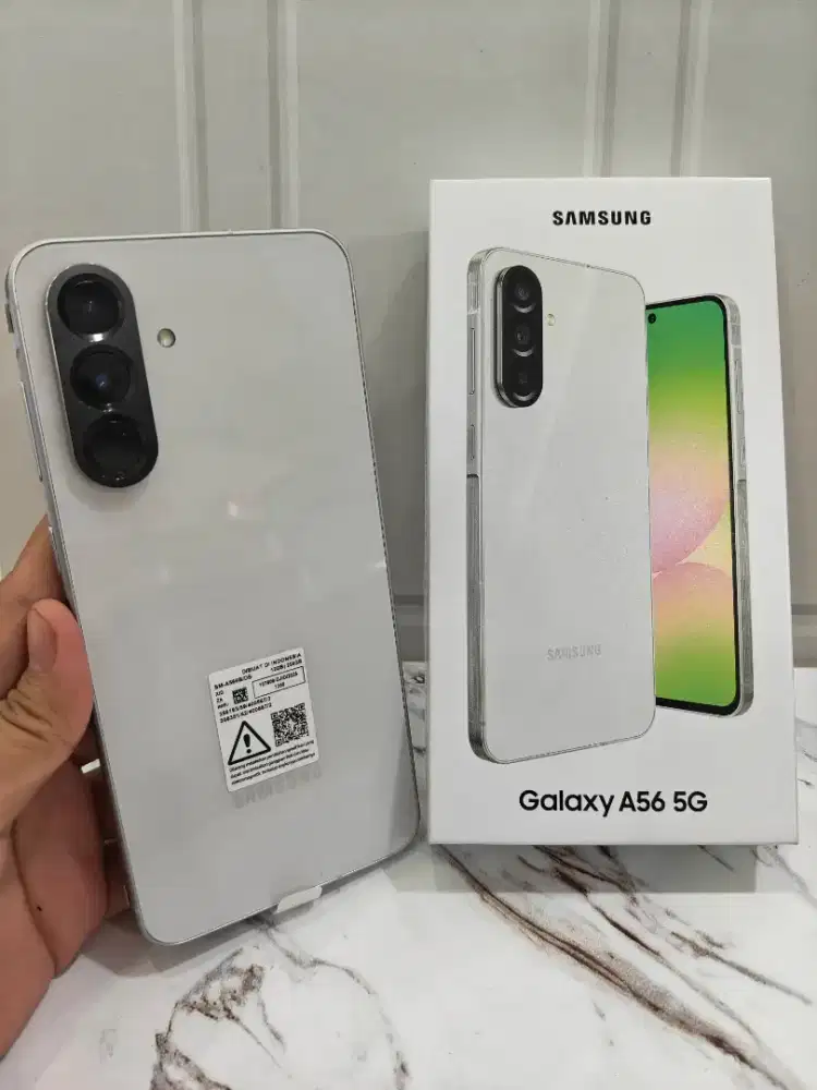 Ready seken Samsung A56 5G (12/256) lengkap kotak, tali cas ori 100%.