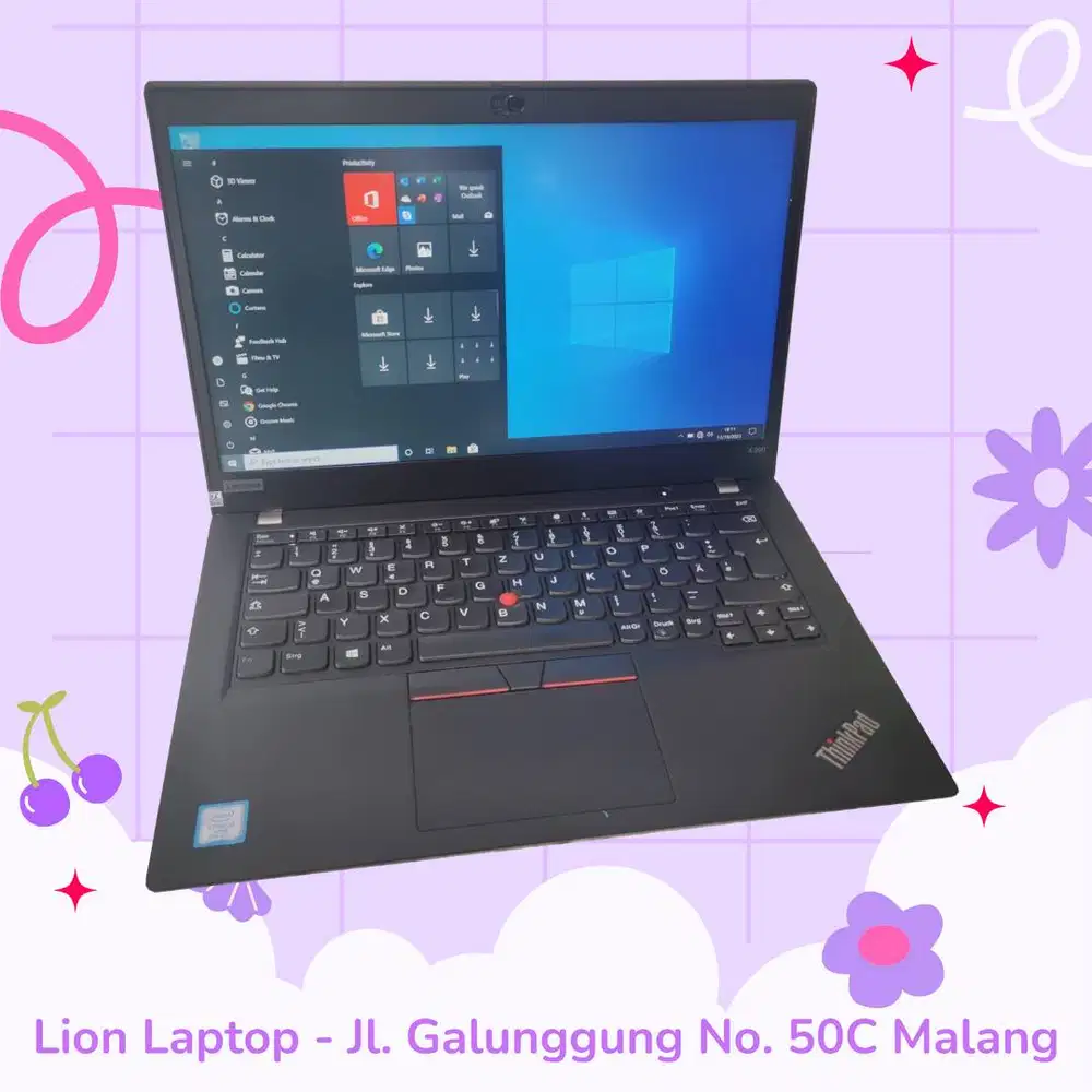 RAM 16GB SSD 256GB Core i5 Gen 8 Slim Lenovo Thinkpad X390 [27|01]