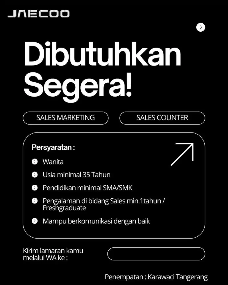 Lowongan sales marketing