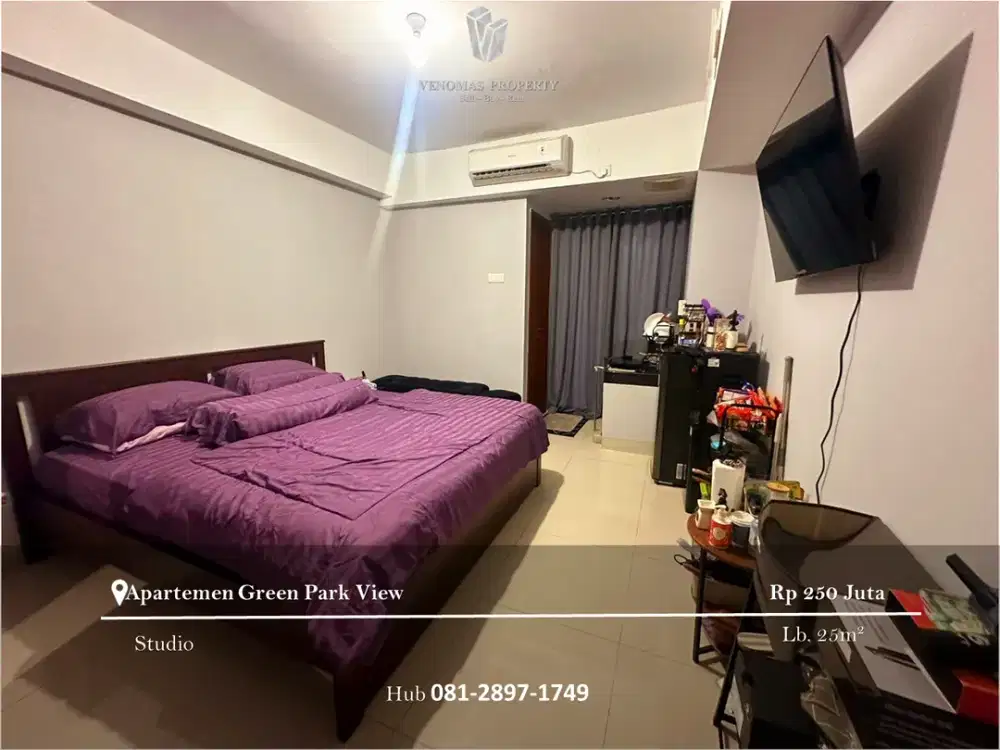 Dijual Apartement Green Park View Studio Furnished Tower G