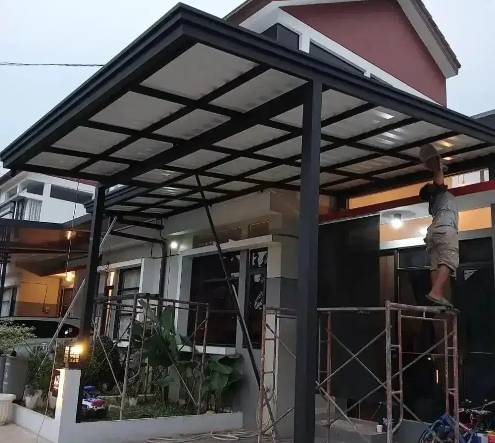Kanopi besi atap alderon. Kanopi carport